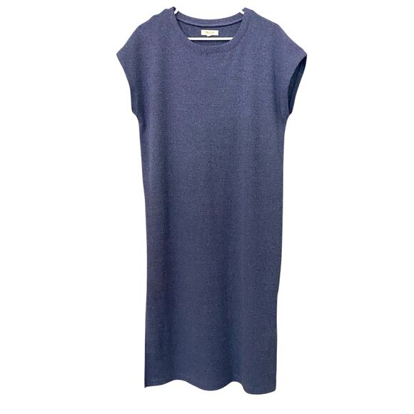 Madewell Ribbed Knit Tee Midi Shirt Dress Medium Casual Relaxed Fit Comfort - Picture 6 of 10